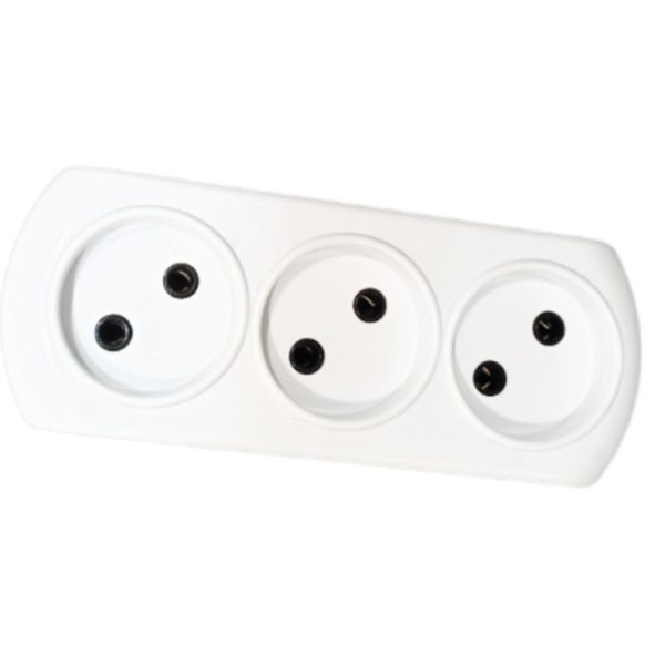 سه راهی دوشاخه دار بدون ارت استاندارد وندا