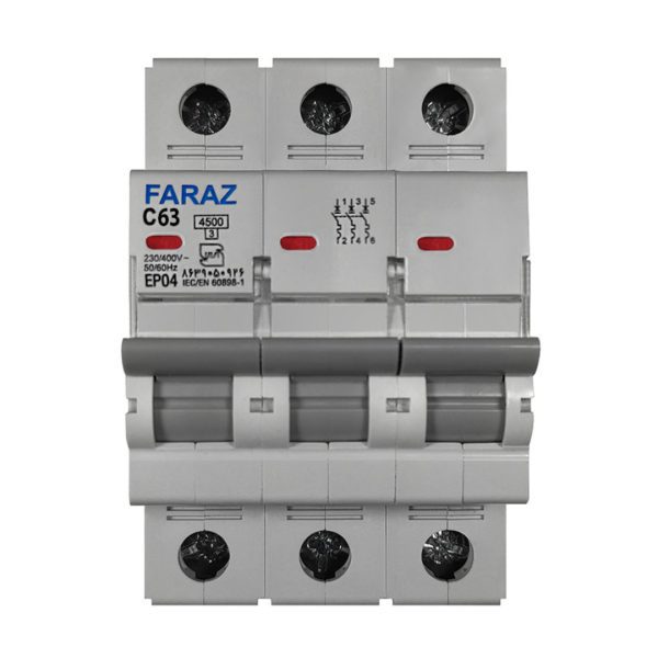 فیوز مینیاتوری سه فاز63 آمپر استاندارد فراز