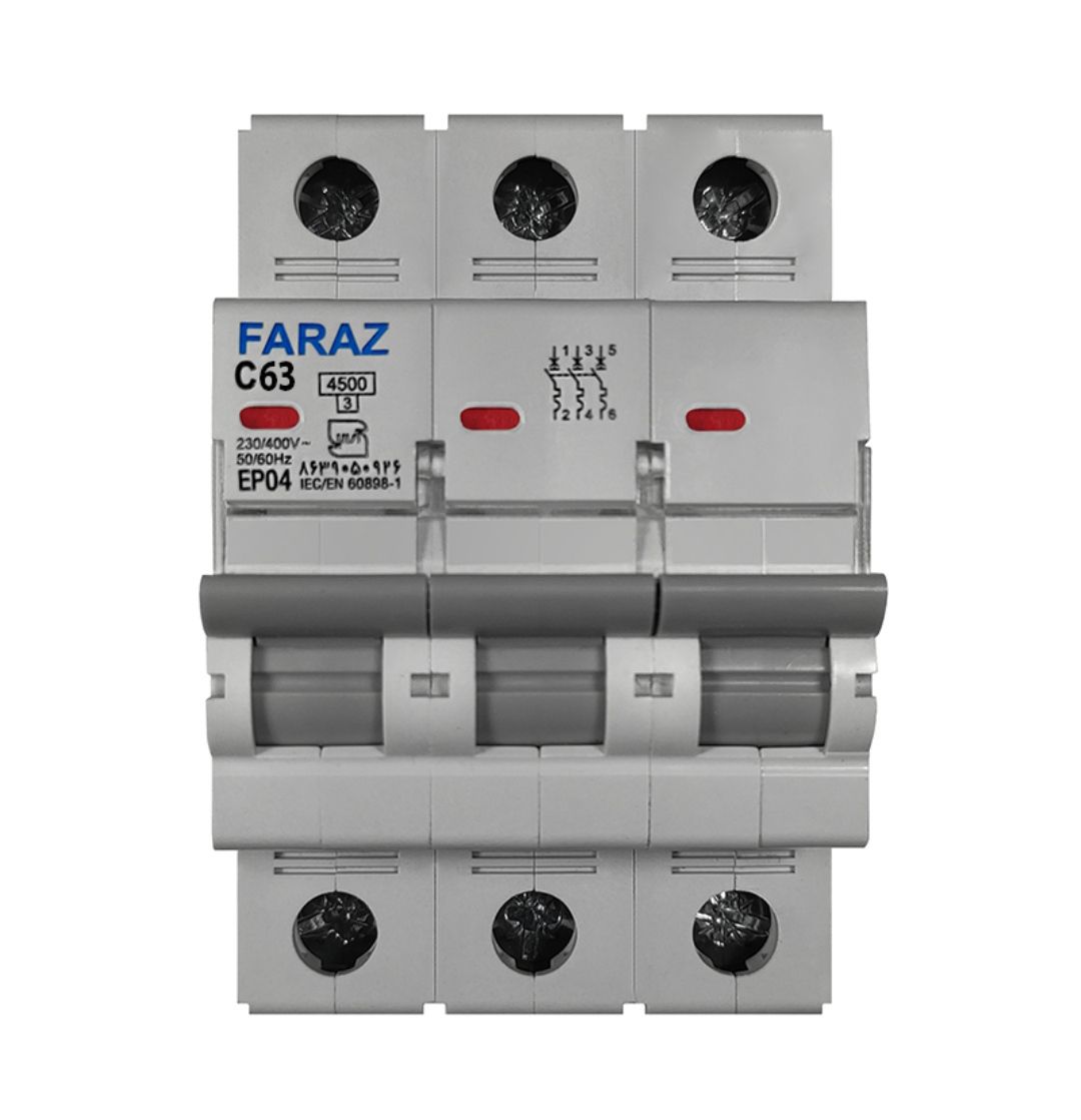 -2147483648_-210031 فیوز مینیاتوری سه فاز63 آمپر استاندارد فراز