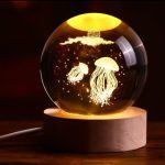 چراغ خواب مدل گوی شیشه ای سه بعدی2