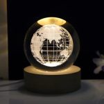 چراغ خواب مدل گوی شیشه ای سه بعدی