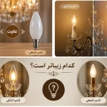تفاوت لامپ لوستر اشکی و شمعی